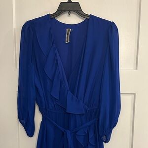 Julian Taylor Royal Blue Long Sleeve Dress